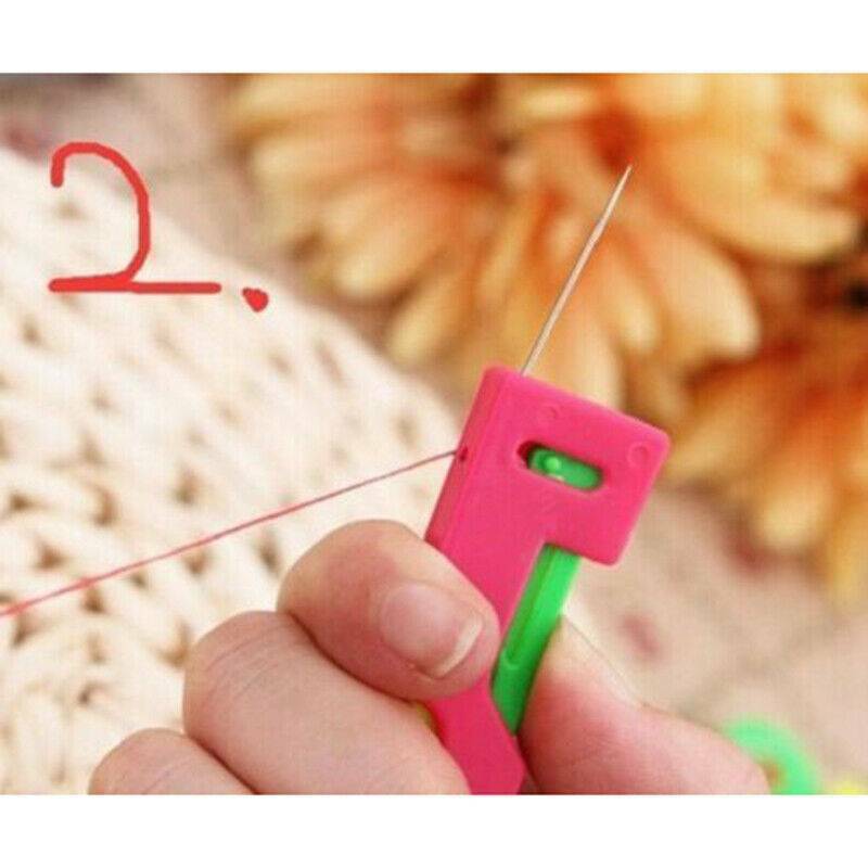 3PCS Automatic Sewing Needle Device Threader Thread Guide Elderly Easy Use Hot