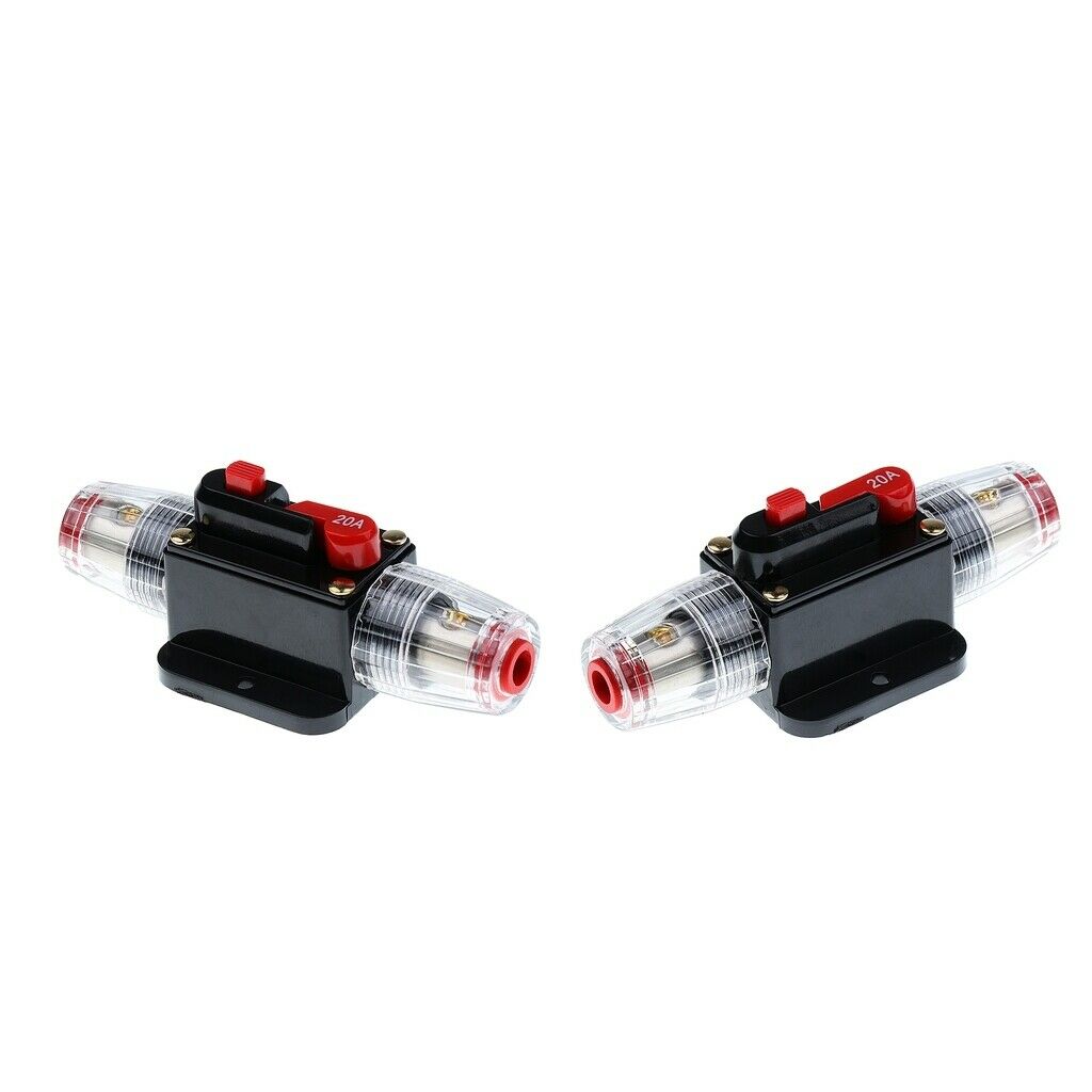 3X 12V-24V Car Audio Inline Manual Reset Circuit Breaker Fuse Switch 20AMP