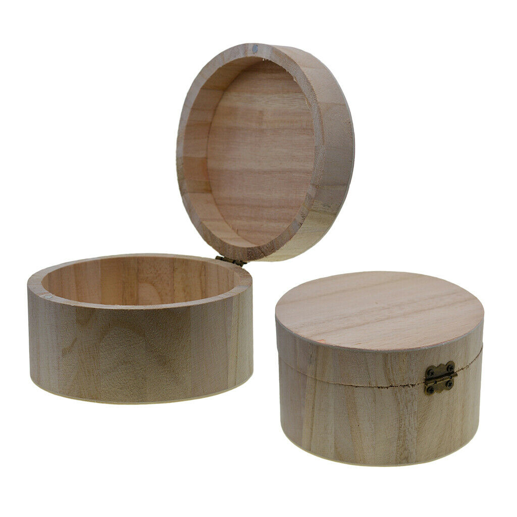 2 PCS Jewelry Pendant Bangle Bracelet Storage Treasure Chest Wood Gift Box
