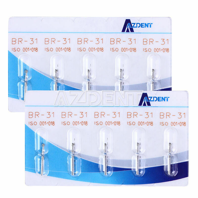 100 X Dental MANI Style Diamond Burs BR-31 Ball Round For High Speed Handpiece