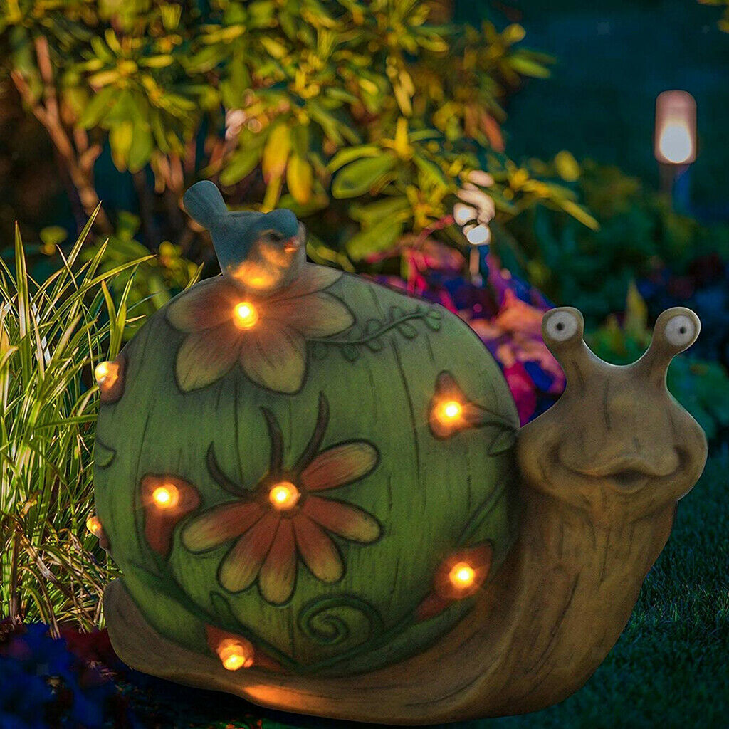 Garden Snail Statue Decor Waterproof for Lawn Yard Ornament 10x5x8.5inch