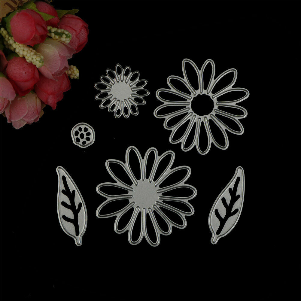 6pcs flower metal cutting dies stencil scrapbook album paper embossing cr.l8
