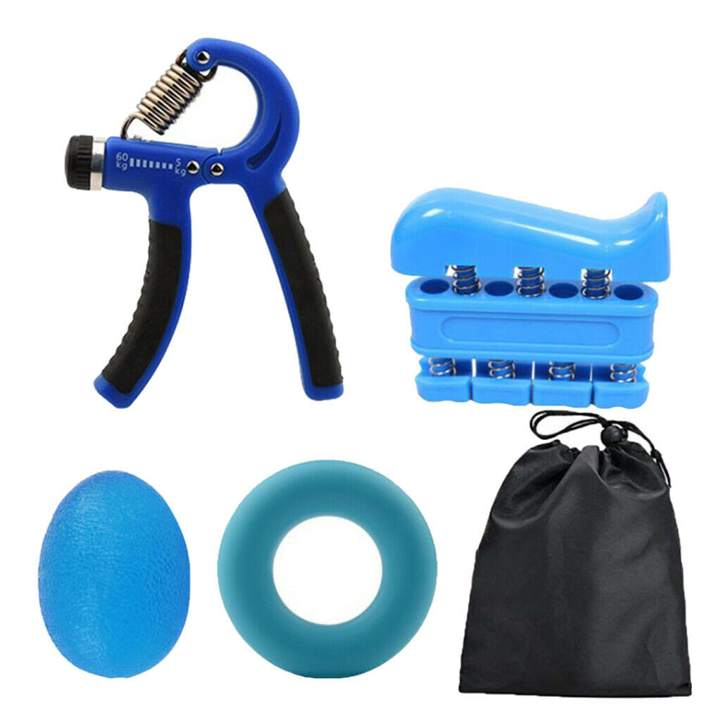 5Pcs Gripper Strengthener Finger Exercise Power Athletes Musicians Gym Blue