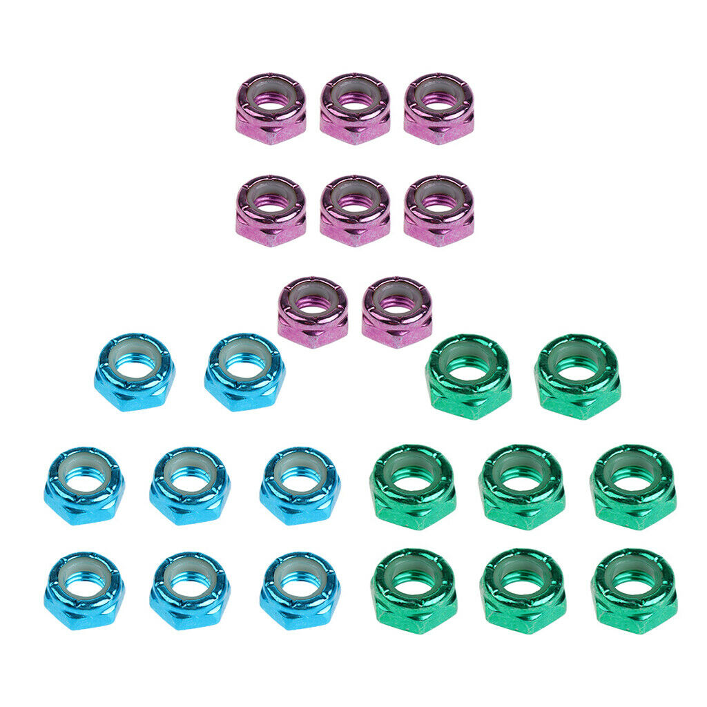 24Pcs/Set Skateboard Nuts Replacement Hardware for Mounting Accessories