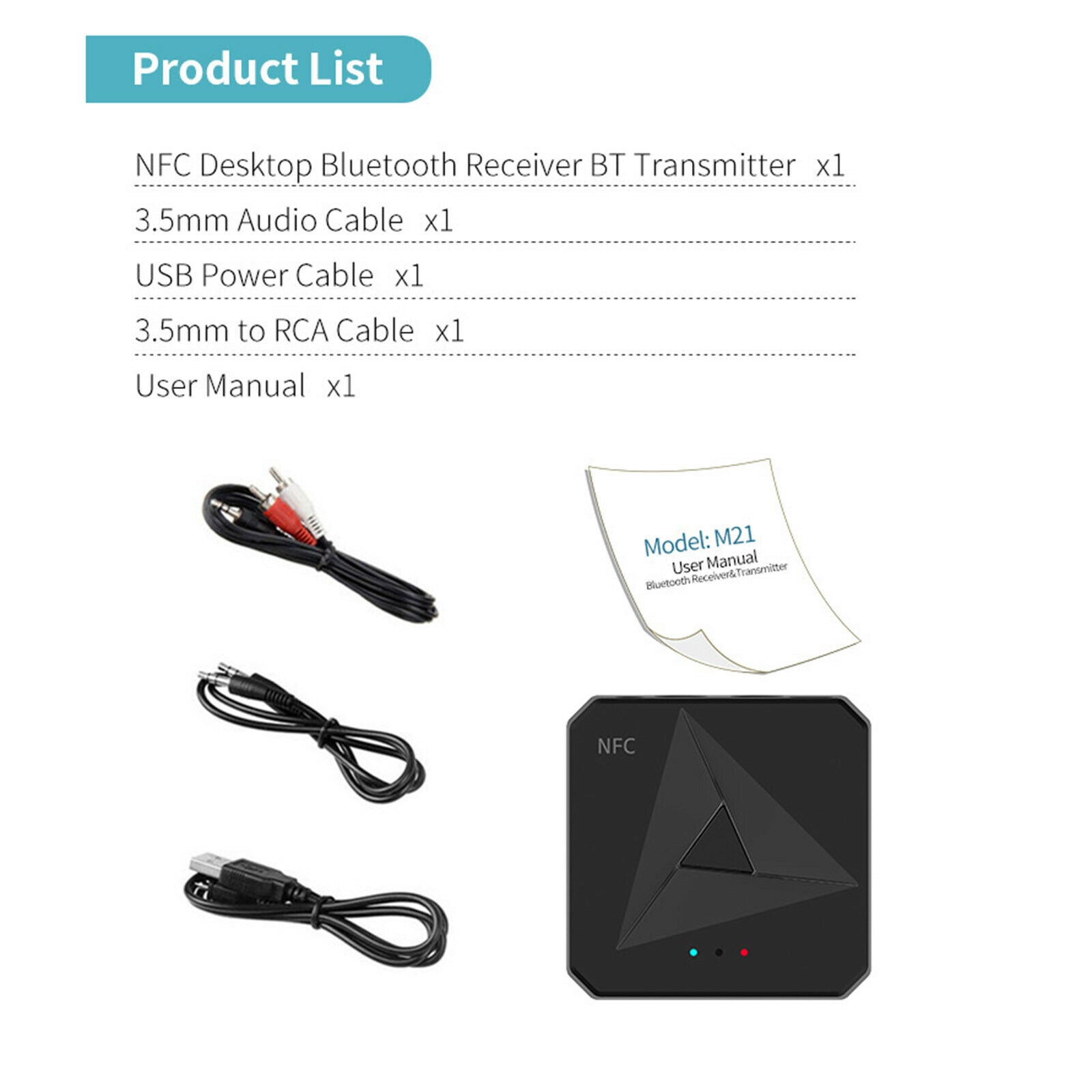 Bluetooth 5.0 Plug&Play Bluetooth Transmitter Streaming for Home Stereo