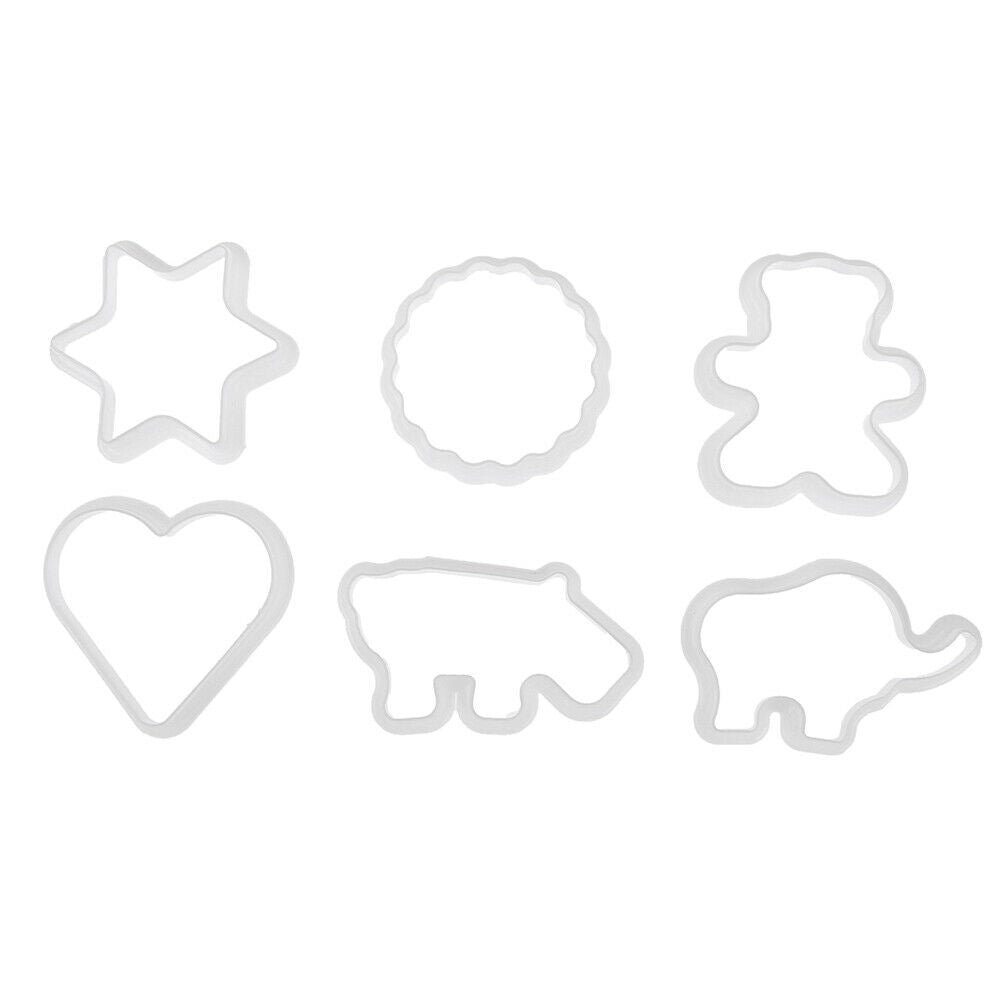 6pcs animal plastic cookie biscuit cutters pastry fondant moulds cake dec.l8