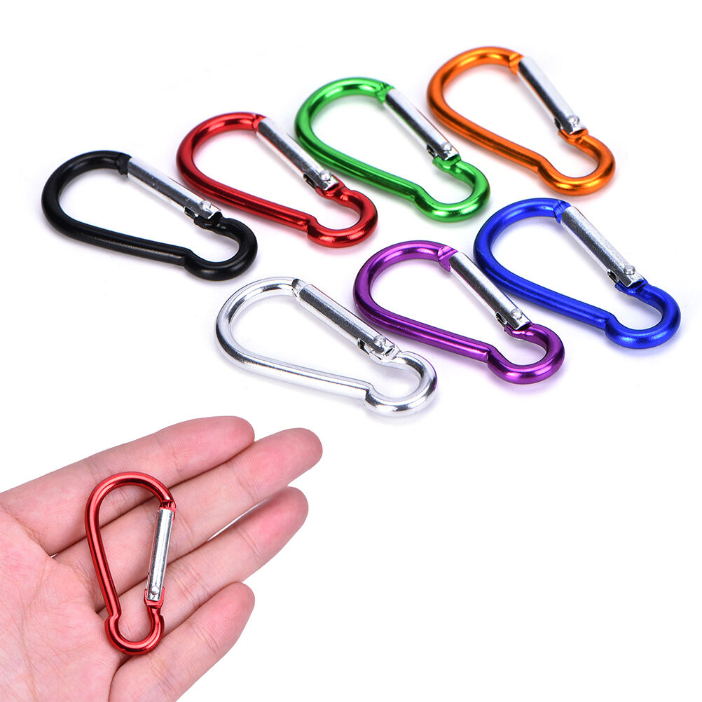 5Pcs Metal Carabiner Clip Snap Spring Loaded Climbing Karabiner D Hook 88.l8