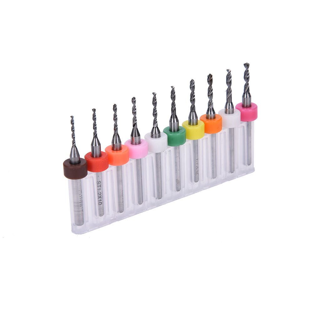 10Pcs DIY 1.1mm-2.0 mm PCB Print Circuit Board Carbide Micro Drill Bits Tool Pb