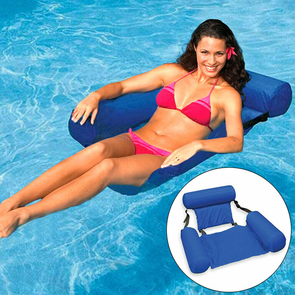 Swimming Floating Chair Pool Seats Inflatable Lazy Water Bed Lounge Chairs