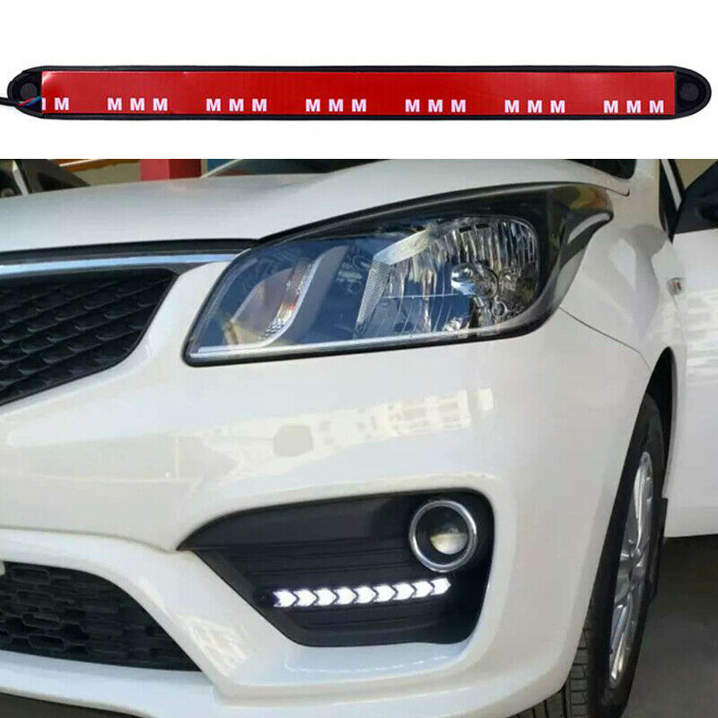 Car Daytime Lamp LED Flowing Light Strip DRL Turn Signal White&Amber Fit for BMW