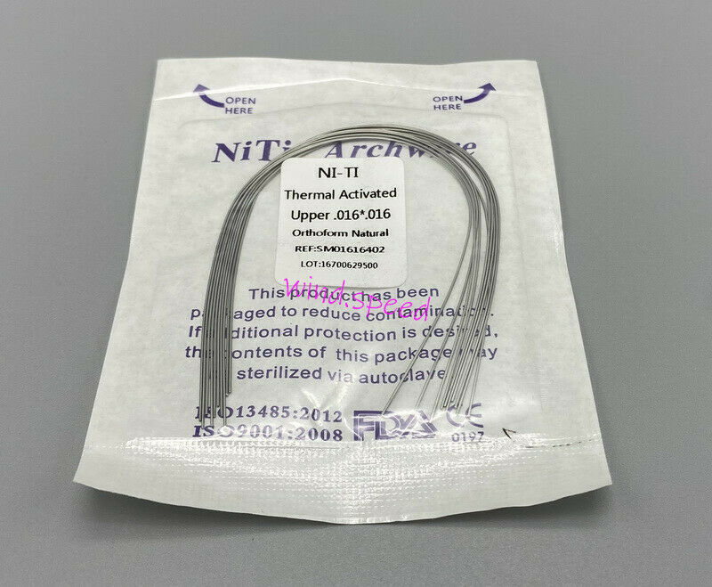 10packs Dental Arch Wire Thermal Activated Niti Rectangular Natural 16X16 U&L