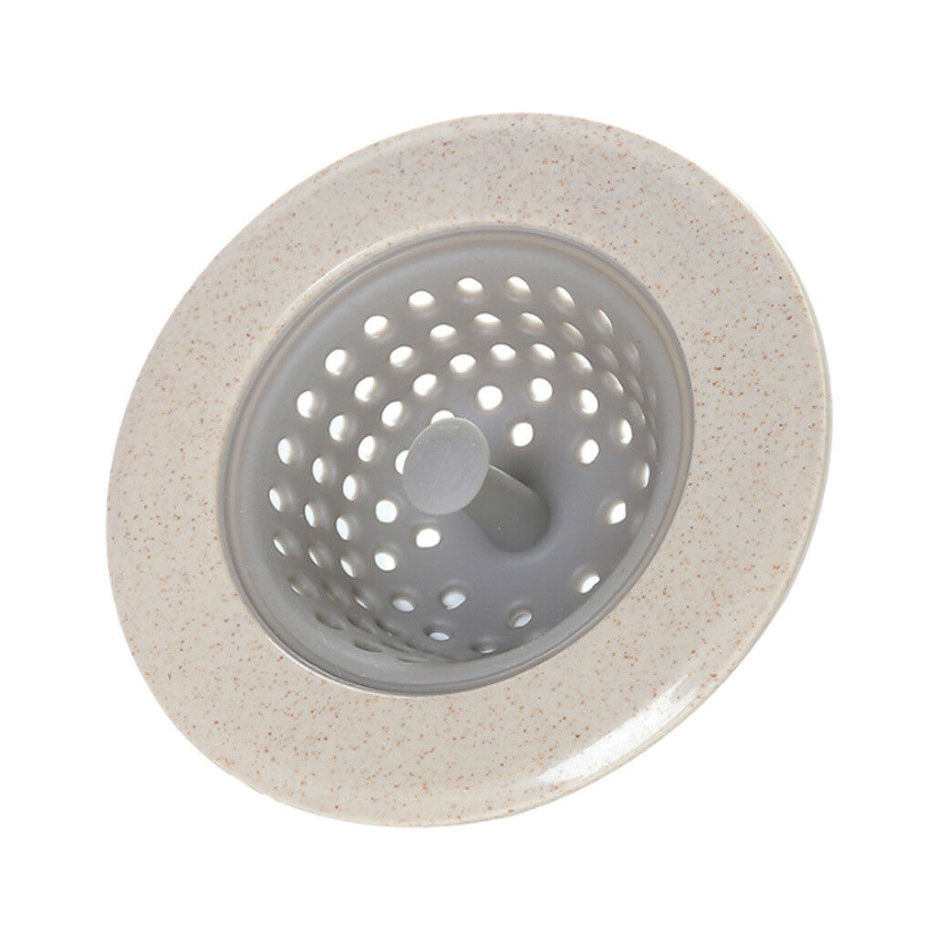 Silicone Hair Catcher Bath Drain Shower Tub Strainer Sink Trap Stopper Beige