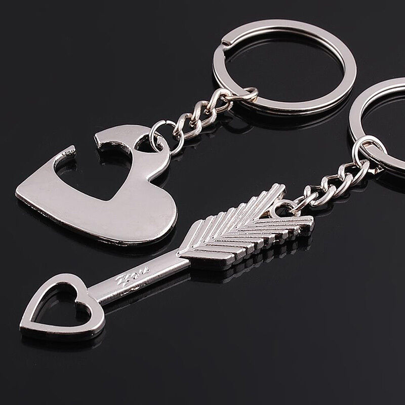 Lover His Her Keychains Keyrings Couples Arrow& "I Love You" Heart & Keys.l8