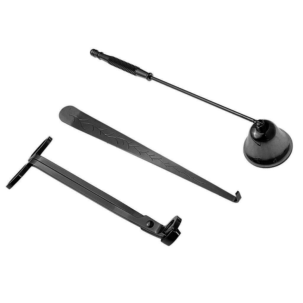 Blesiya 3pcs/set Candle Wick Trimmer Snuffer Wick Dipper Accessories Black