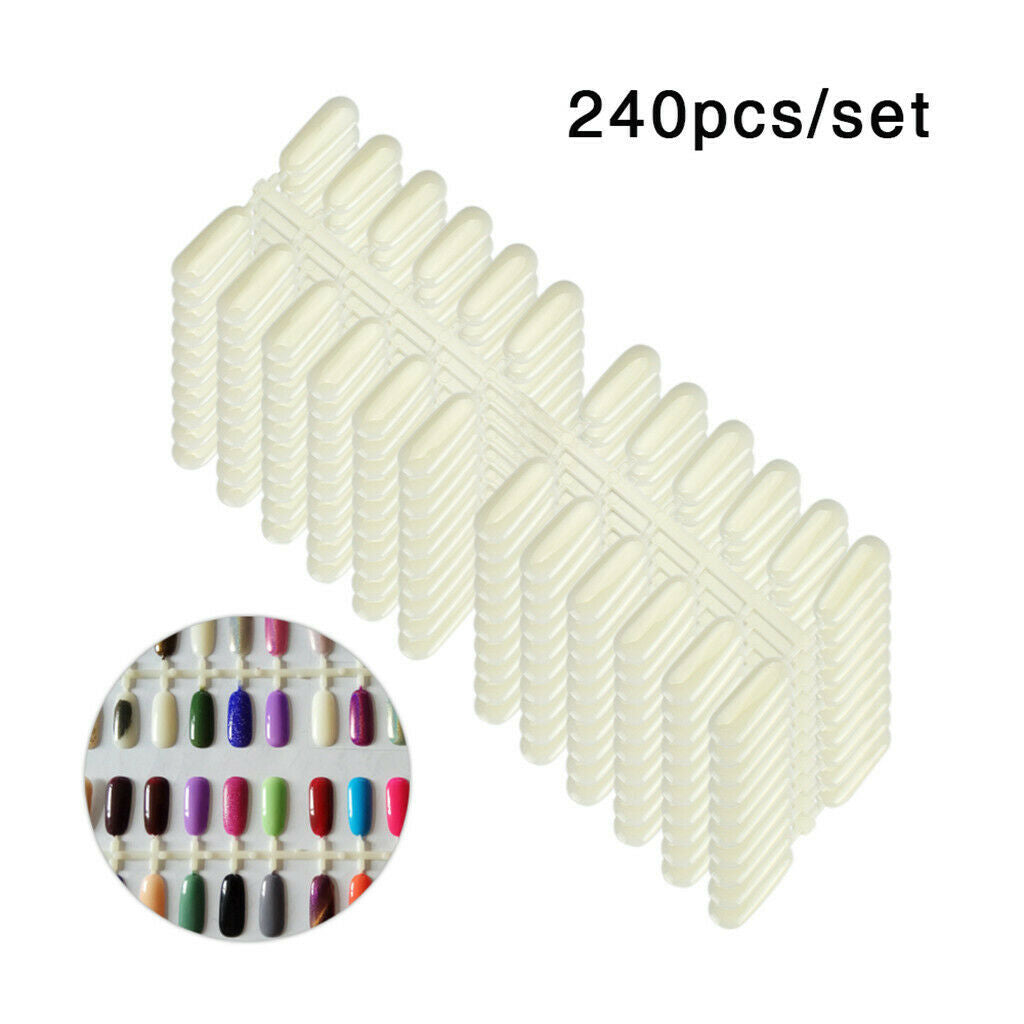 Nail Art Polish Design Display Chart Plastic False Tip Practice Board 240