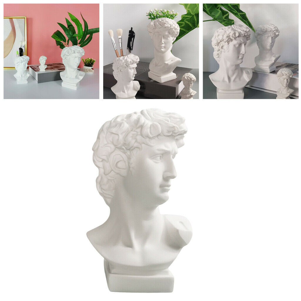 Greek   Bust Statues Pen Pot Statue Sculpture Decor Makeup Brush Holder