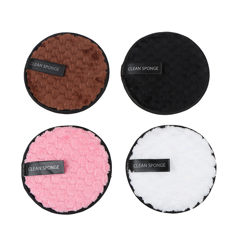 4Pcs Washable Facial Makeup Remover Pads Reusable Face Cleansing Microfiber P DF