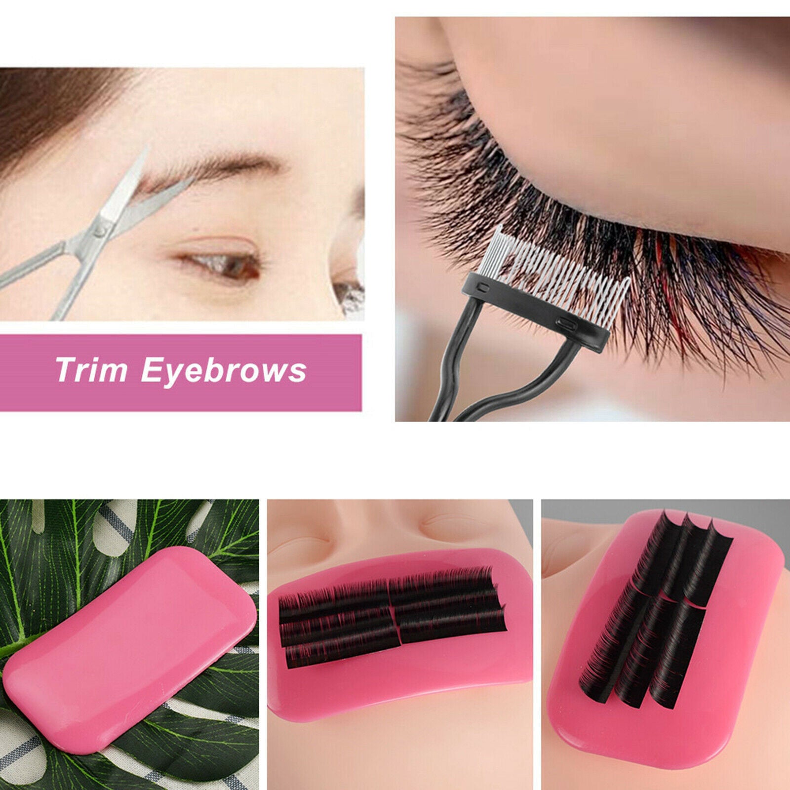Eyelash Grafting Extension Kit, False Lashes Extension Practice Set Tools Lash