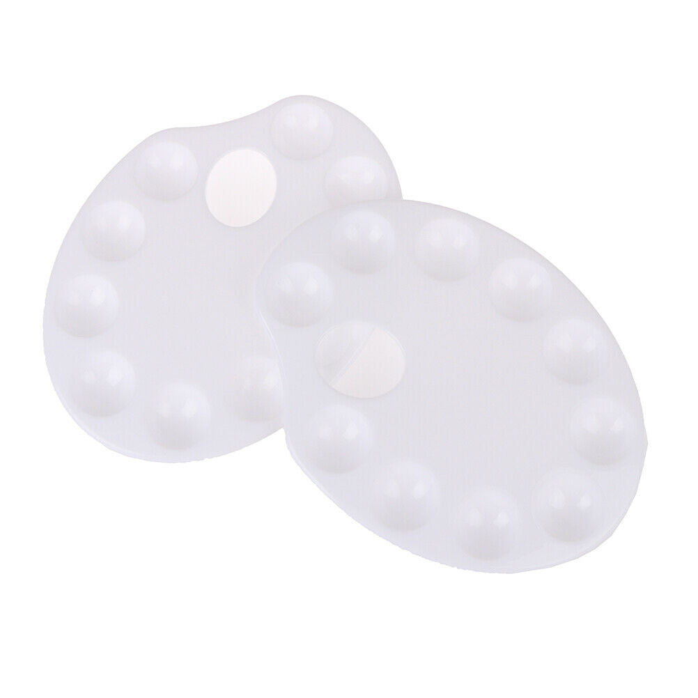 2PC 10 Holes Palette Artist Children Students Color Mixing Tray Painting .l8