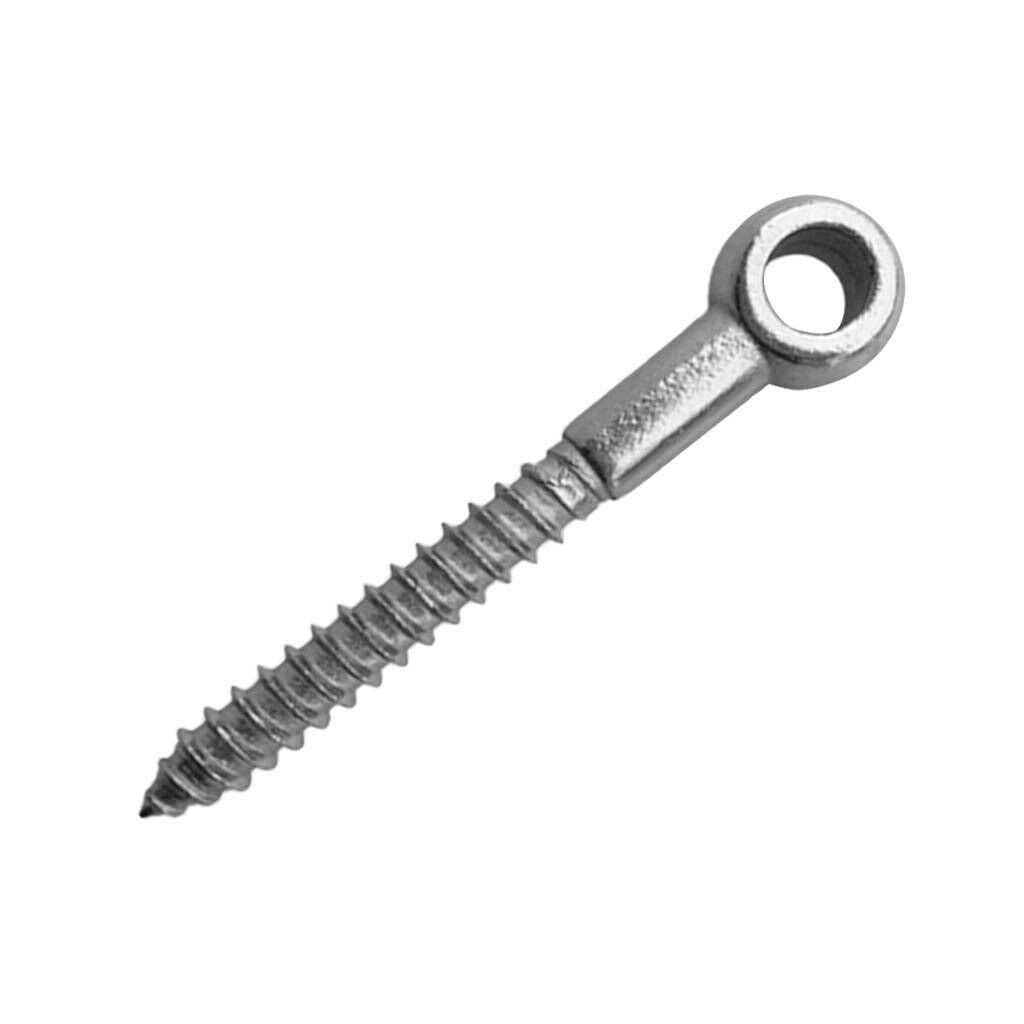 3x Stainless Steel Screw Bolts Made of Stainless Steel 316 Eyelet Hooks with