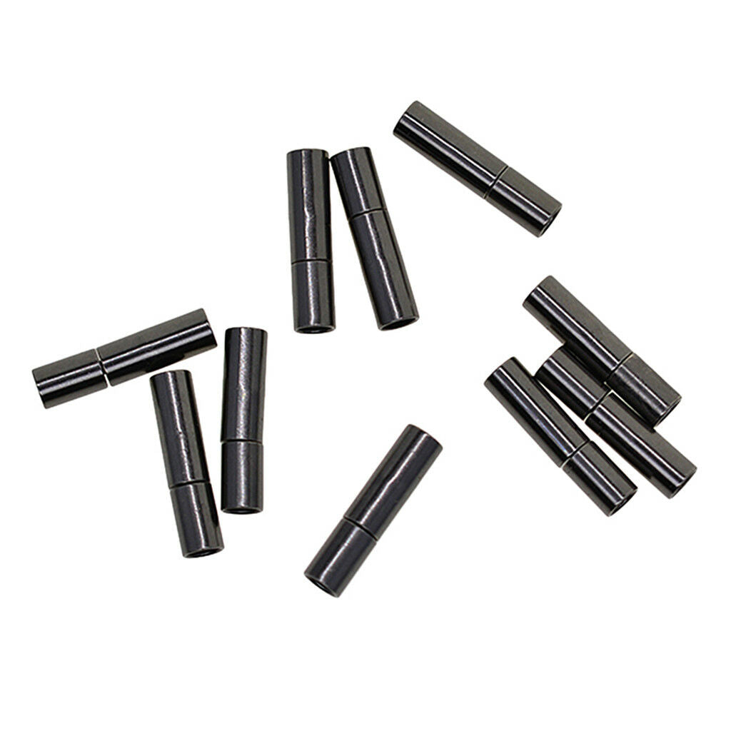 10x Black Leather Cord Glue In Bayonet Push Tube Clasp Jewelry Making 3mm