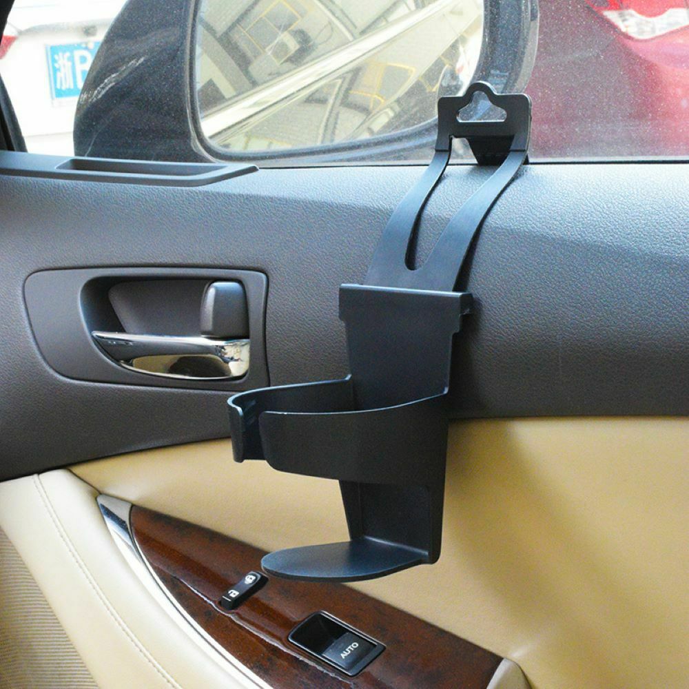 2x Black Cup Drink Bottle Holders Stand for Car-Truck Interior Door Window Dash