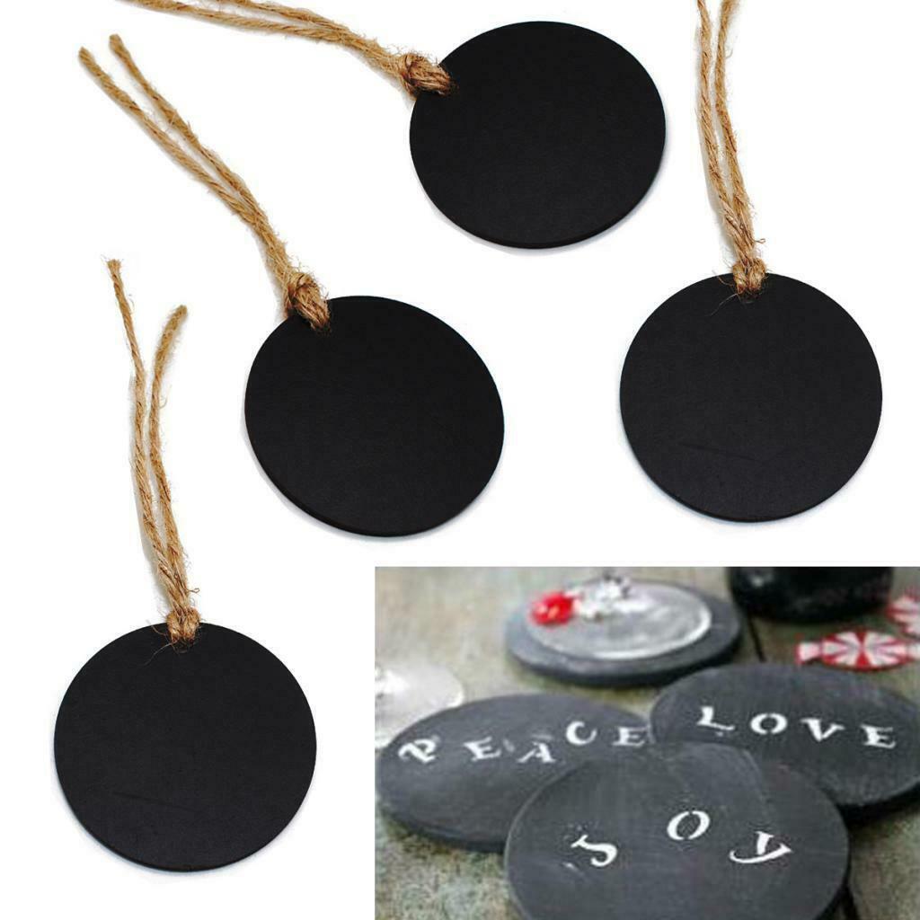 10pcs Mini Small Hanging Chalk Board Blackboard Memo Home Party Sign Packs