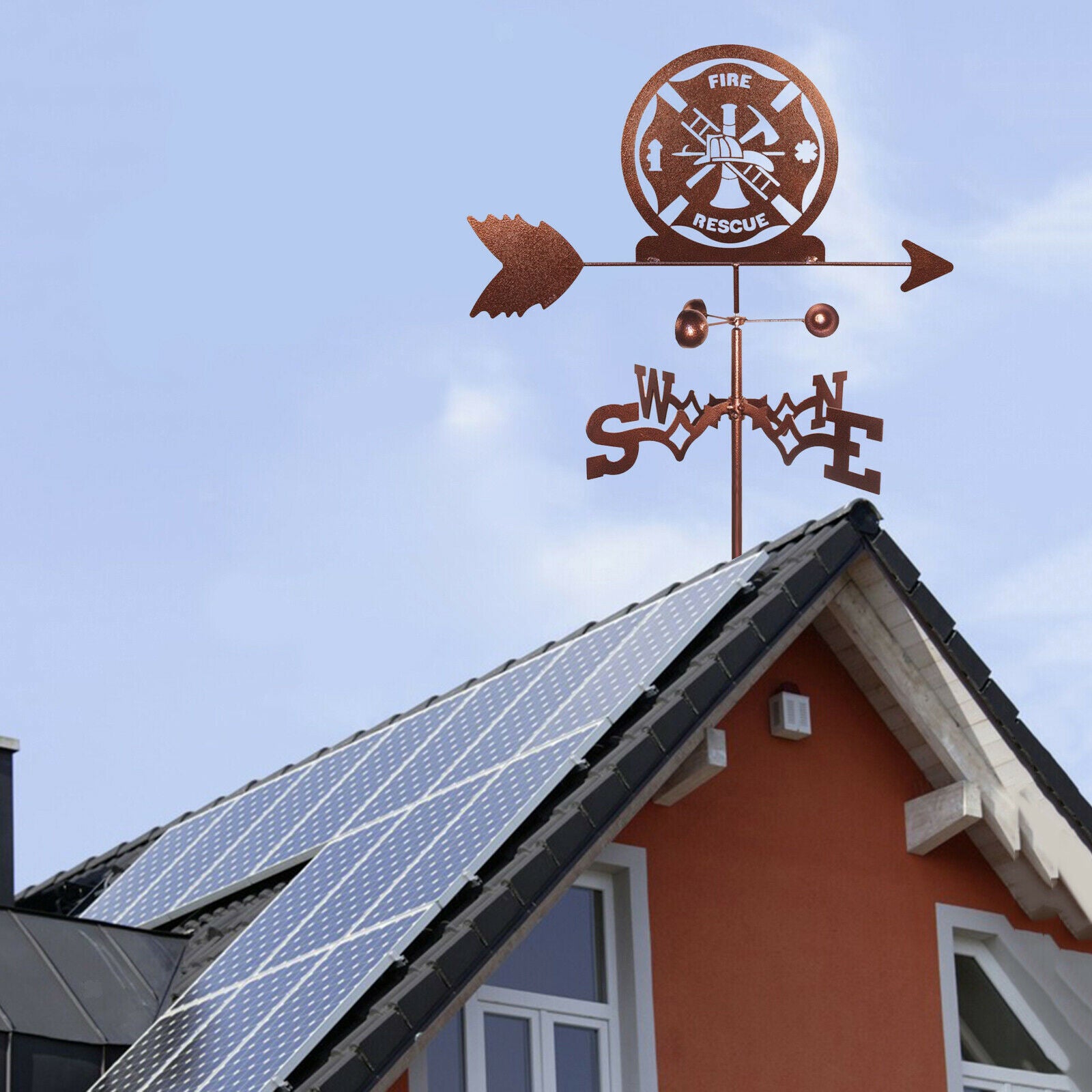 Retro Weather Vane Outdoor Garden Yard Cupolas Barn Silhouettes Decoration