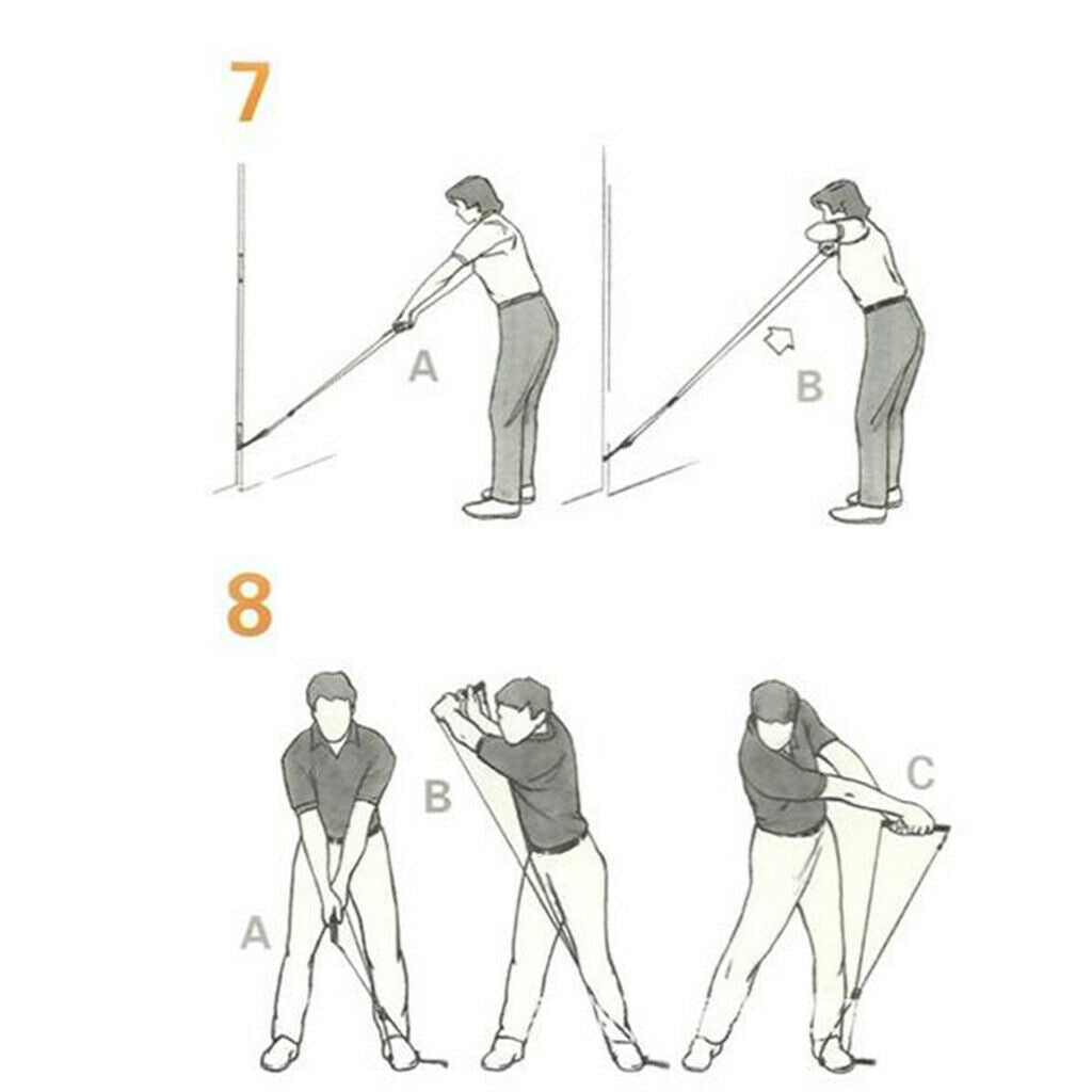 Resistance Bands Golf Swing Guide Aid Home Gym Exercise Workout Taining Belt