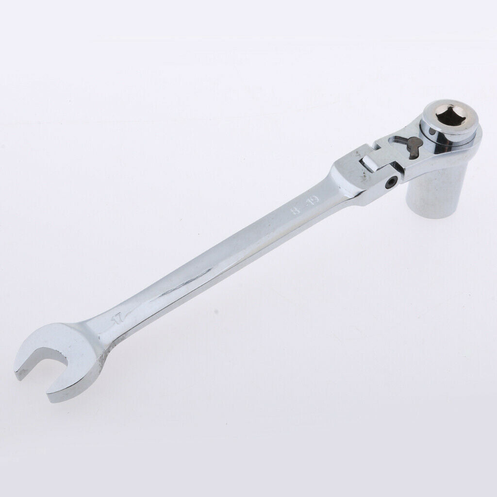 Universal 8-19mm Flex-Head Metric Combination Ratcheting Wrench Hand Tools FOR