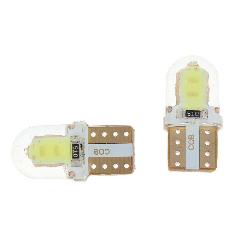 5Pcs T10 194 168 W5W LED COB Bulb 4 SMD Silica Super Bright License Light.l8