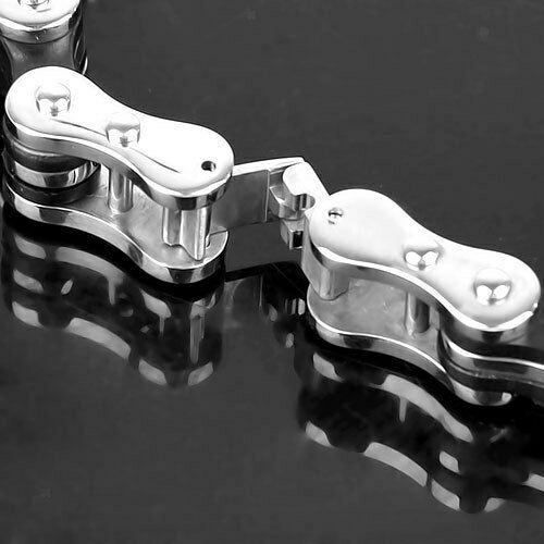 2x Men's Stainless Steel Bike Bicycle Chain Bracelet Bangle Birthday Gift Box