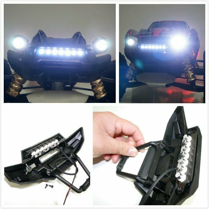 RC Car 7 LED Front Bumper Light Bar Lamp Set for 1/5 Traxxas X-MAXX XMAXX Parts