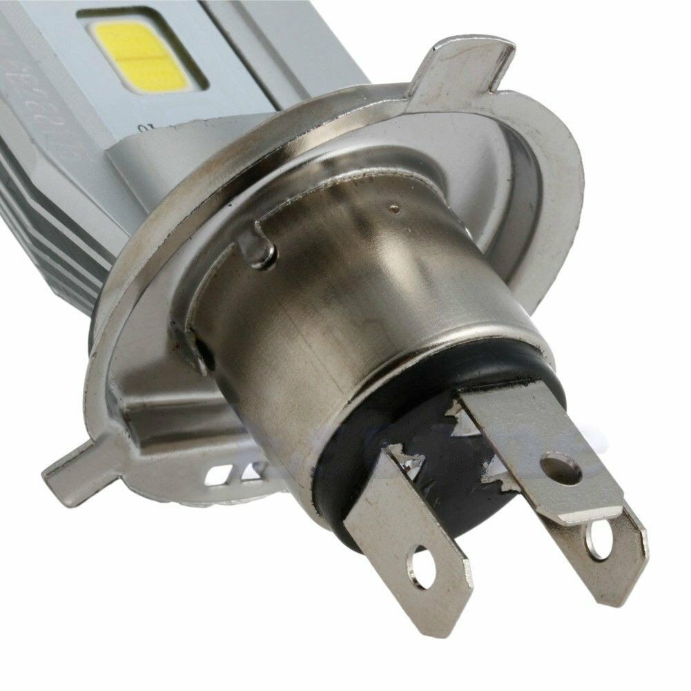 H4 White 6000K LED Motorcycle Hi/Lo Beam Headlight Front Light Bulb 6W COB Lamp