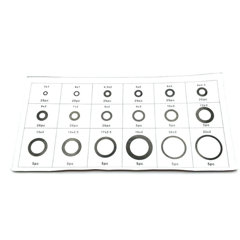 225Pcs Rubber O Ring O-Ring Washer Seals Watertightness AssortmentBDAU