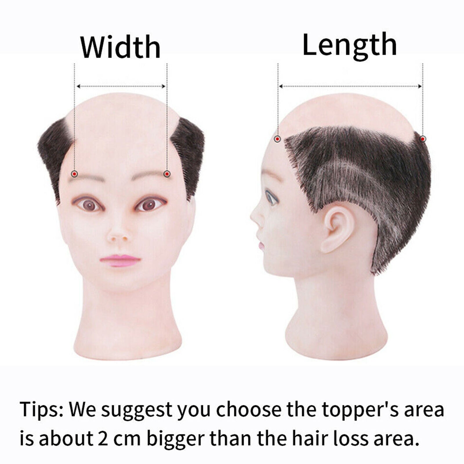 Men's Black Human Hair Topper Toupee Clip Hairpiece Top Short Natural Wig