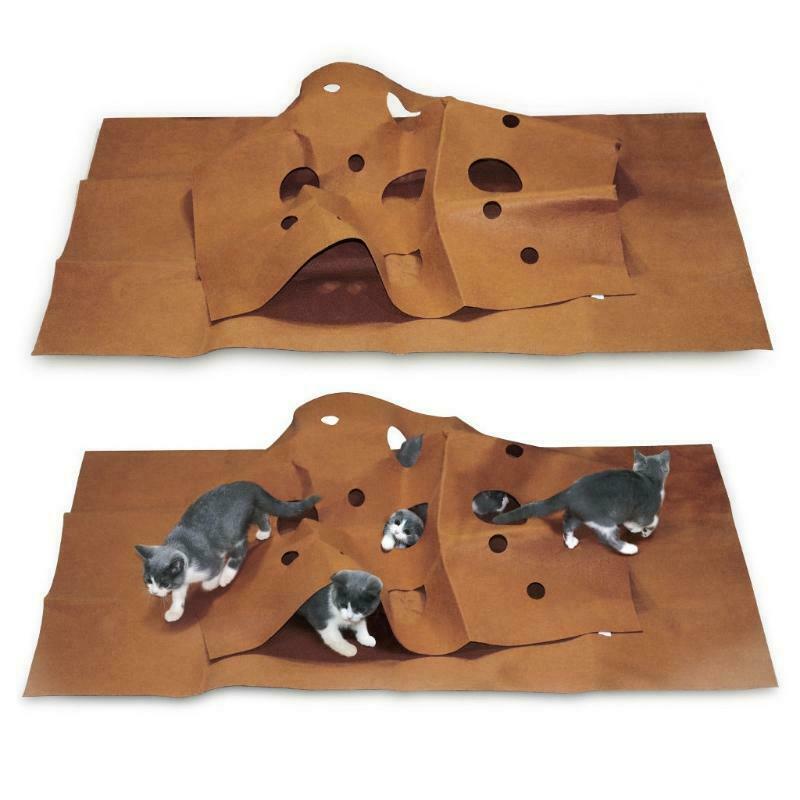 Cat Playing Mat Training Pet Activity Play Mats Collapsible Pets Rug Scratch Pad