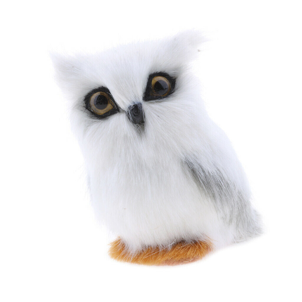 White Artificial Owl Simulation Bird DIY Craft Party Wedding Embellishing