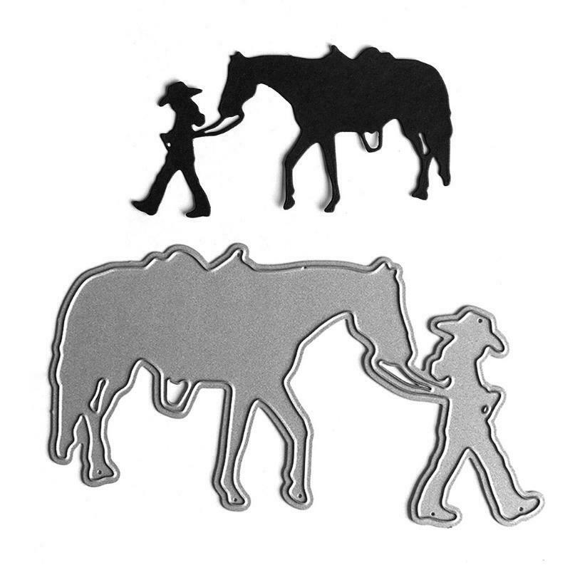 Lead a Horse Metal Cutting Dies Stencil Scrapbooking DIY Album Stamp Paper Card