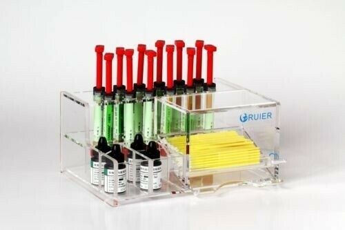 Dental Acrylic Organizer Holder resins adhesives brush empty instrument