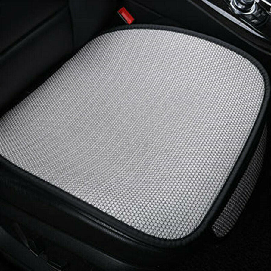 2X Car Grey Ice Silk Front Seat Cushion Soft + Comfortable Especially for Summer
