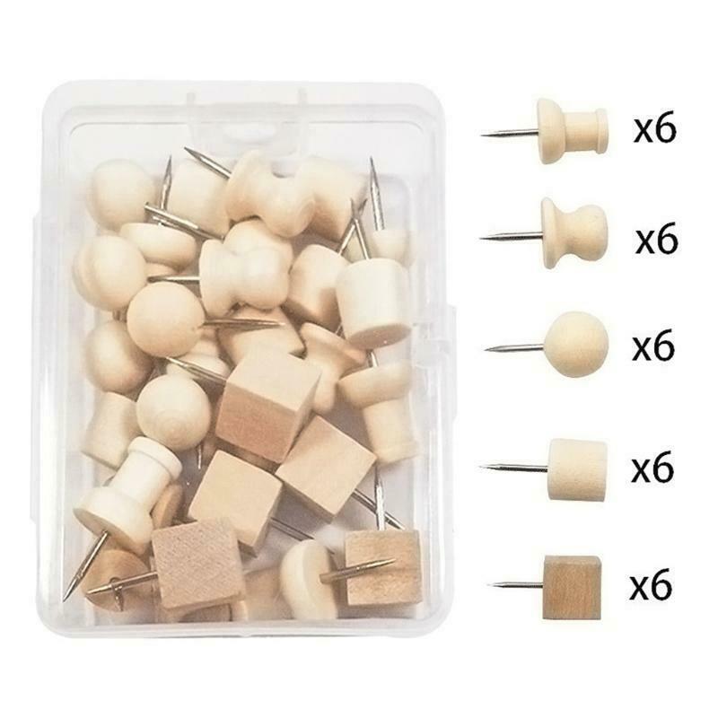 Thumbtack Decorative Steel Push Pins for Maps Displaying Documents Photo 30 Pcs