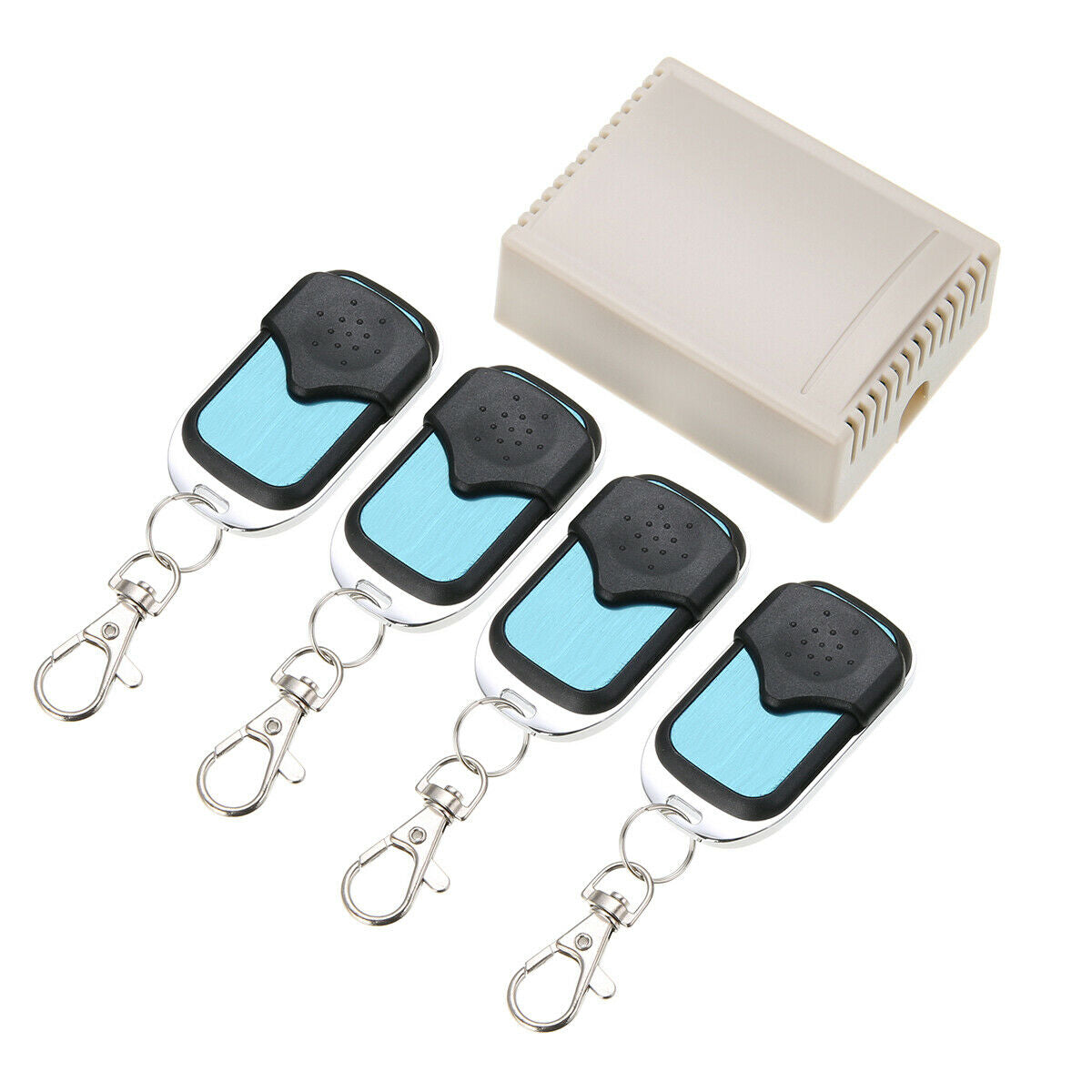 4x HCS301 433MHz Rolling Code Remote Controller w/ DC Wireless Relay Receiver