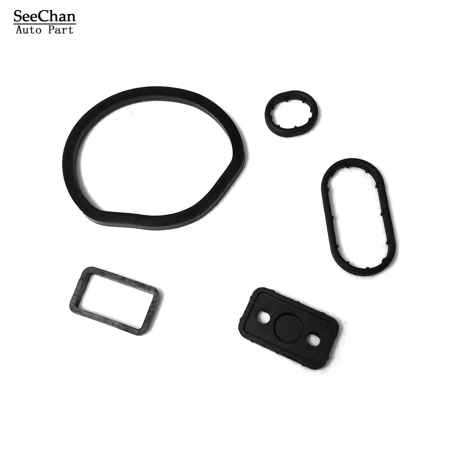 5Pcs Engine Oil Cooler Seal Ring Gasket Set Fit 98-07 Benz W163 W202 1121840361