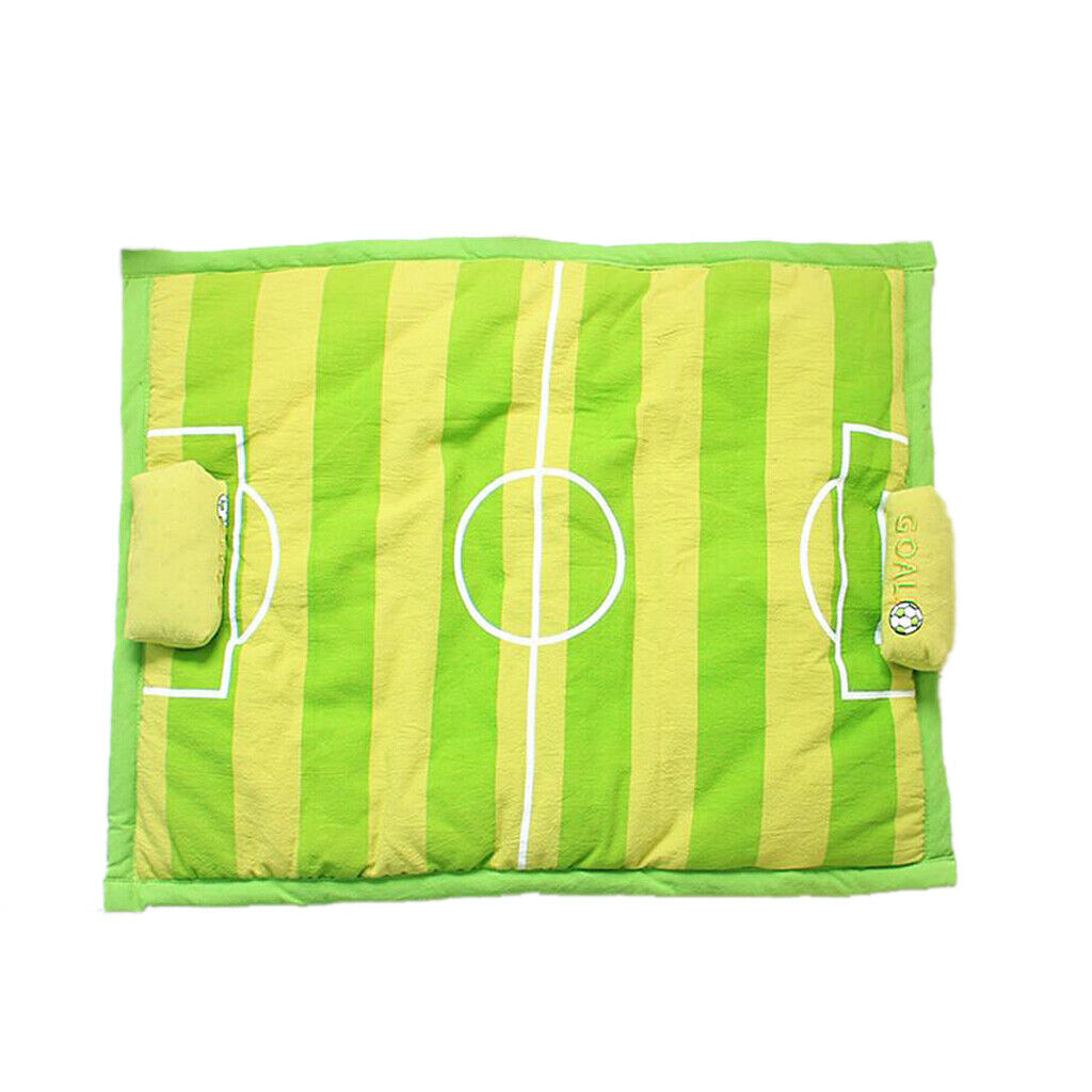 Pet Dog Cat Mat Kennel Puppy Soccer Football Game Pad Bed Cushion Green S