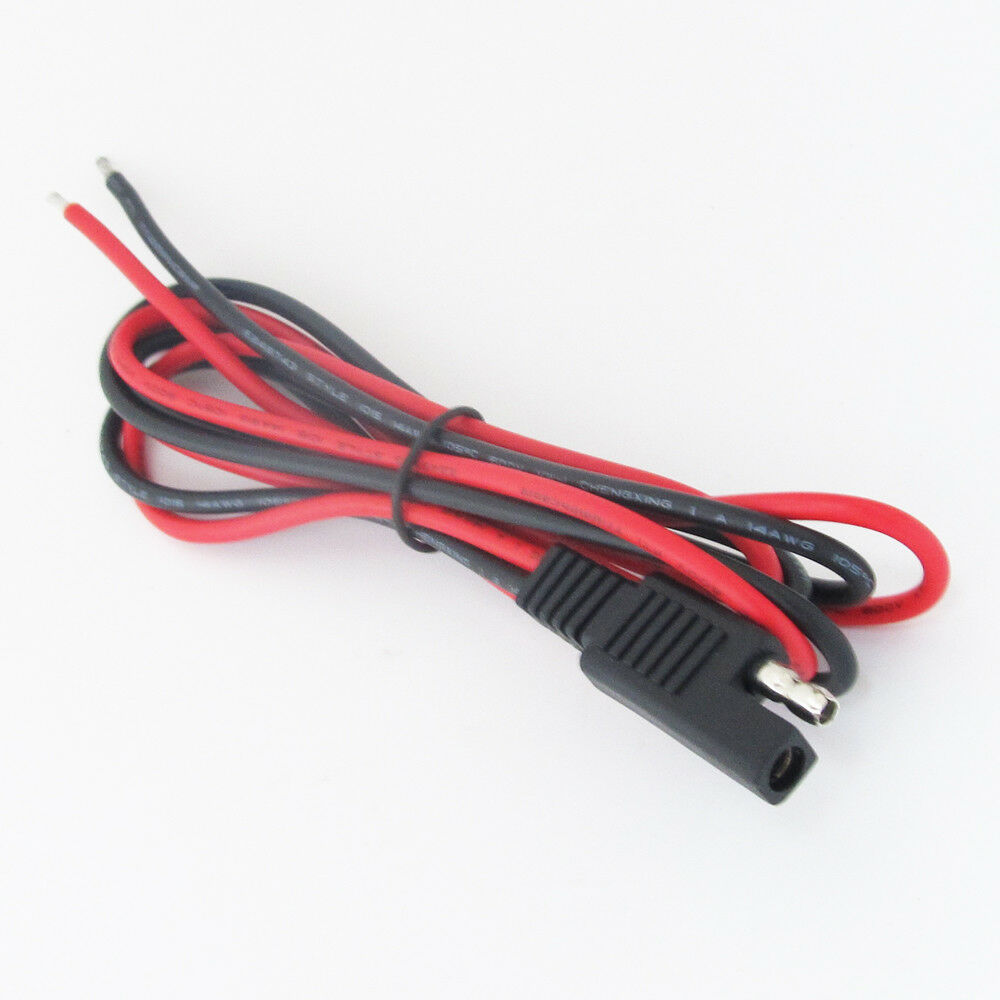 1pc 1M/3.3FT SAE DC Power Automotive DIY Cable 14AWG Wire Red + Black