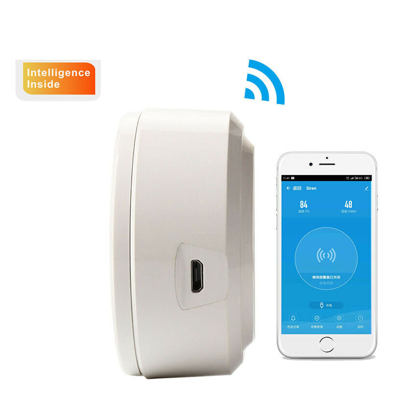 Useful 3in1 WiFi Temperature & Humidity Sensor with Siren Alarm for Alexa Google