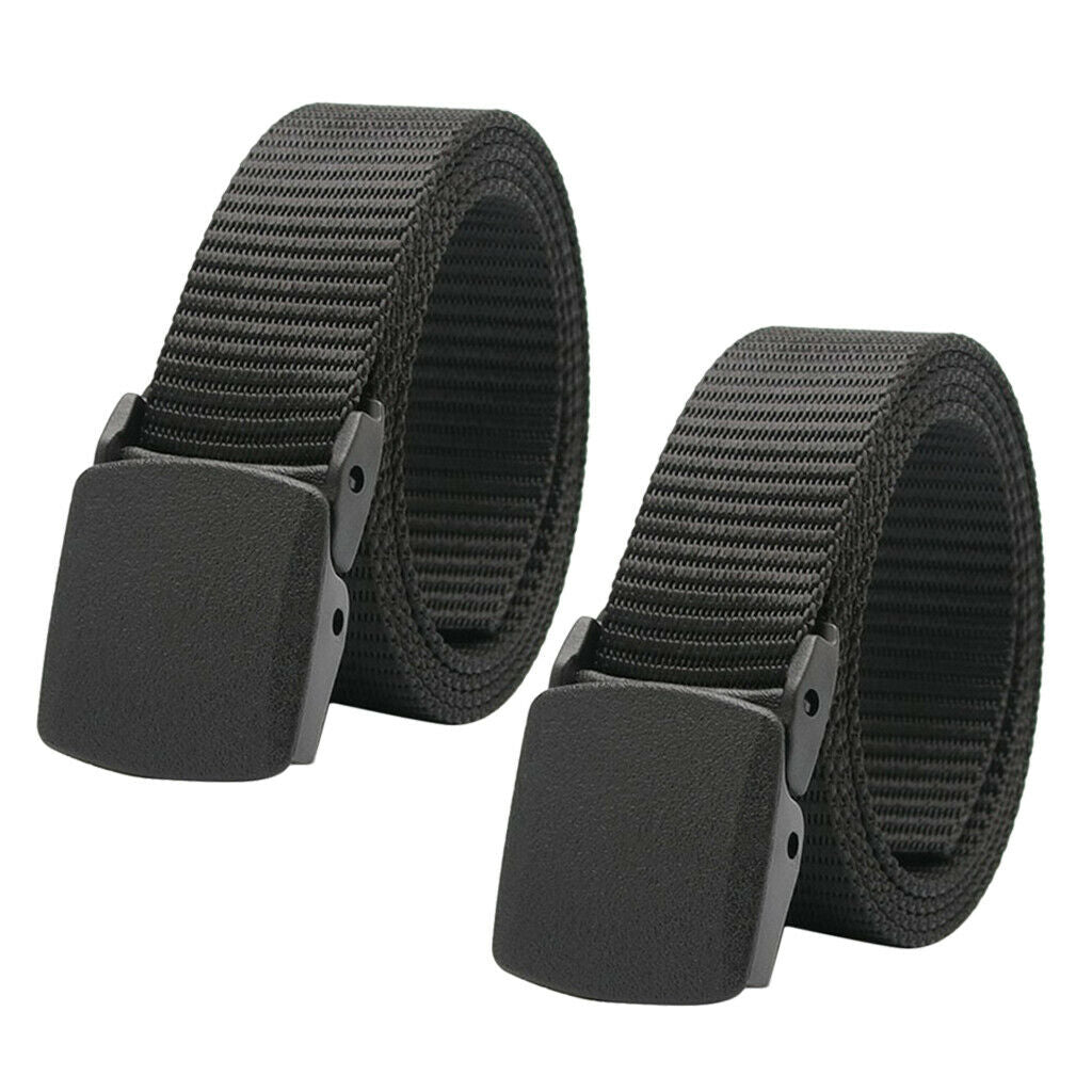 2pcs Heavy Duty Army Outdoor Nylon Webbing Belt Trouser Jeans Waistband