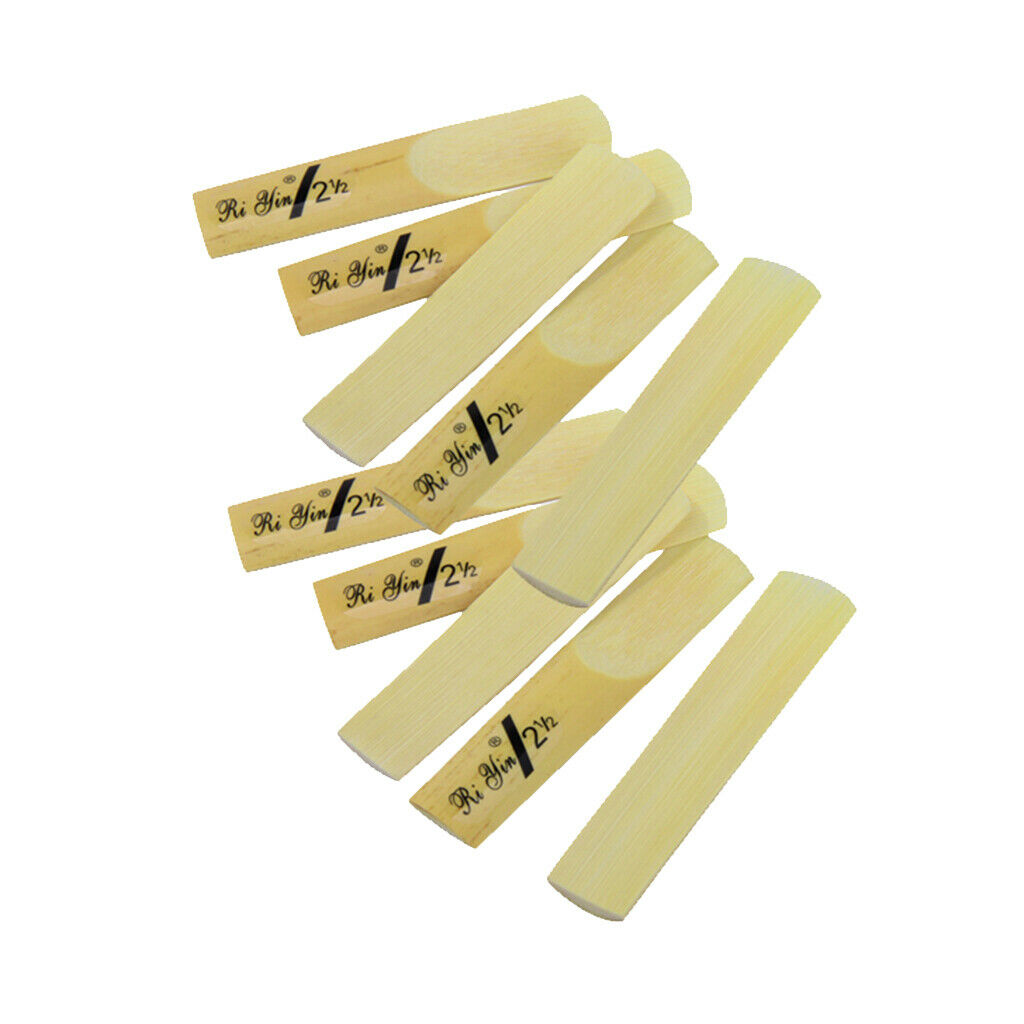 Pack 10pcs Alto Sax Saxophone Reeds Strength 2.5 Reed 2 1/2 High Quality