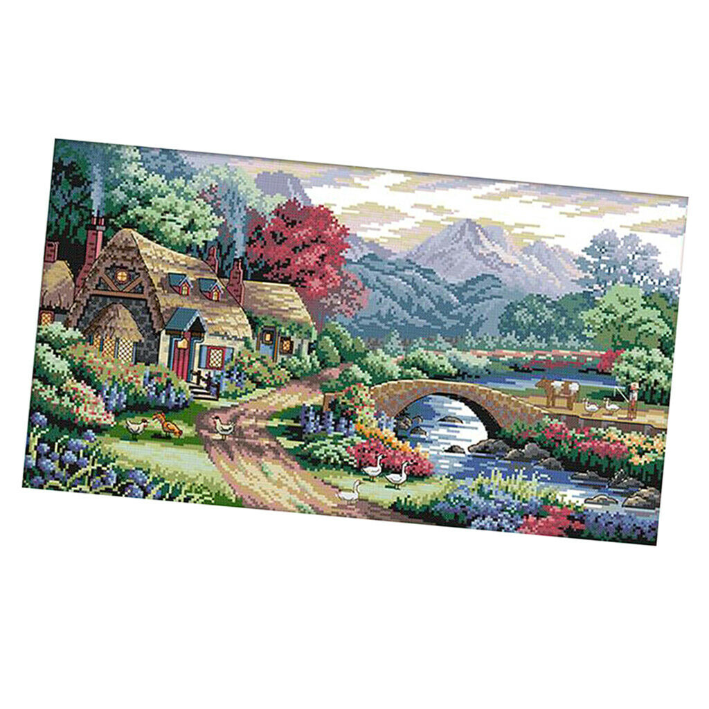 Cross Stitch Stamped Kits Pre-Printed Cross-Stitching Starter Pattern for